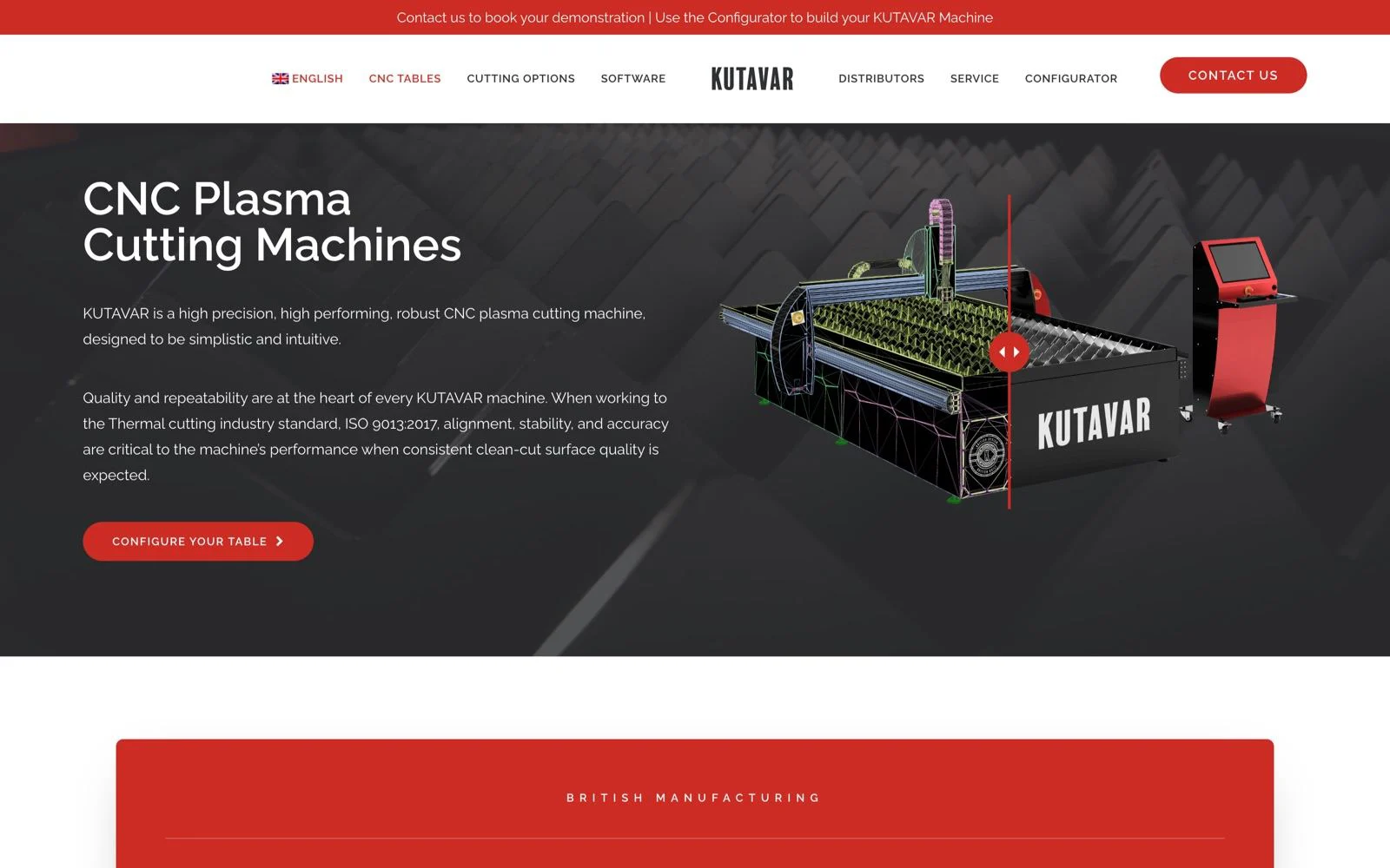 KUTAVAR product pages - built around the machines