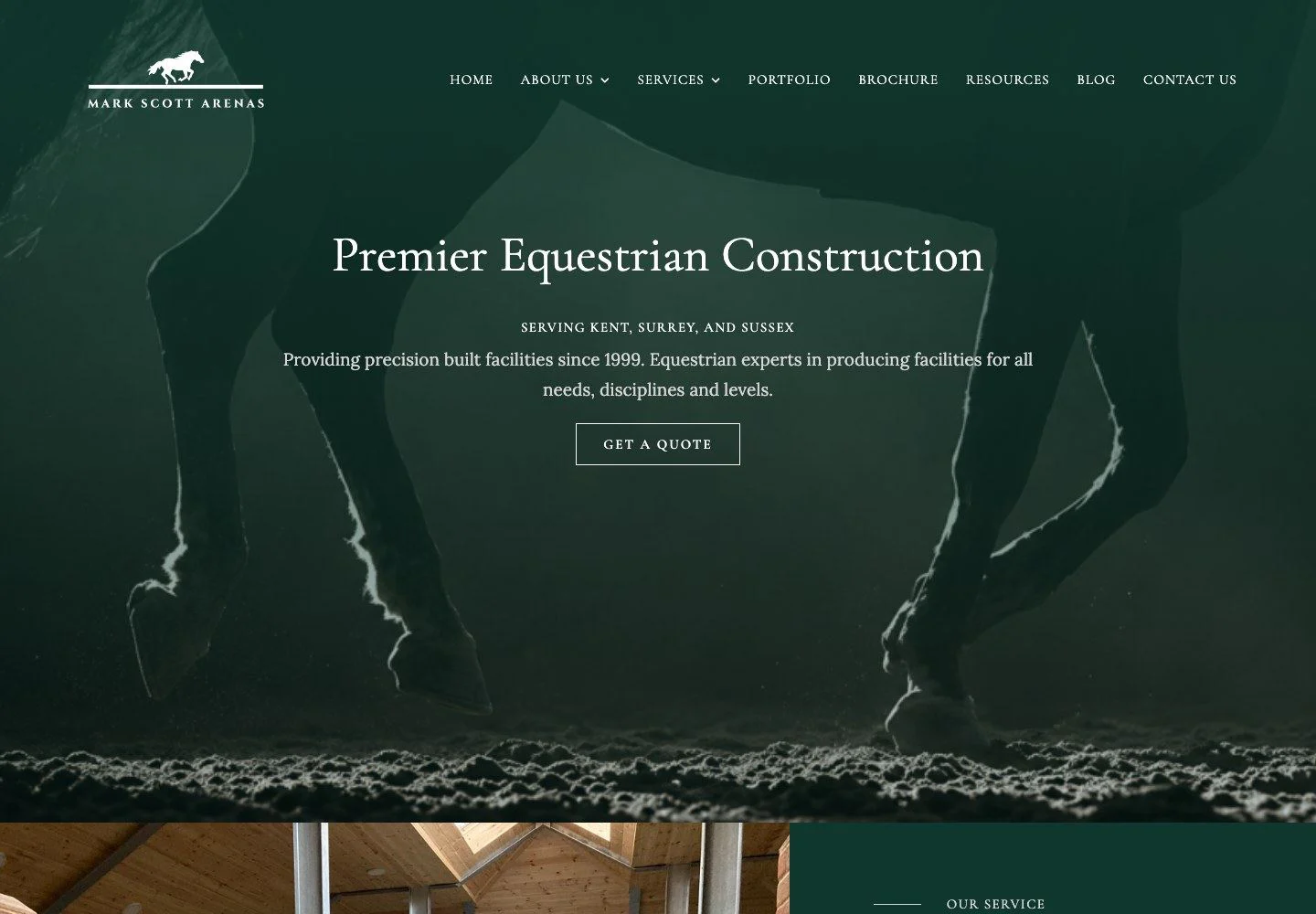 Mark Scott Arenas - the equestrian construction sister site